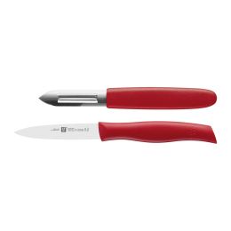 ZWILLING TWIN GRIP XS Messerset 2-tlg, Rot Edelstahl eisgehärtete Klinge