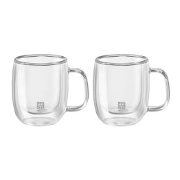 ZWILLING Sorrento Plus 2-tlg. Espresso-Set mit Henkel, 80 ml, 80 ml / 2-tlg hochwertiges Borosilikatglas