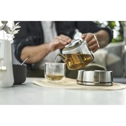 ZWILLING Sorrento Teekanne mit Stövchen, 800 ml Transparent hochwertiges Borosilikatglas