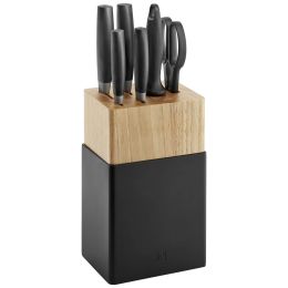 ZWILLING Now S Messerblockset, 7-tlg Schwarz Schwarz Schwarz