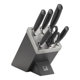 ZWILLING All * Star Messerblockset mit KiS Technologie 7-tlg, Anthrazit Eisgehärtet