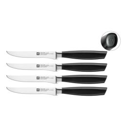 ZWILLING All * Star 4 tlg. Steakmesserset 4-tlg, Schwarz Eisgehärtete FRIODUR Klinge