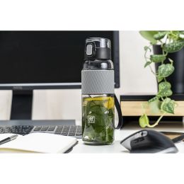 ZWILLING Bottle Trinkgläser Trinkflasche, 680 ml Tritan Grau