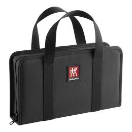 ZWILLING **** VIER STERNE Messer Reiseset, 7-tlg Schwarz Buchenholzbrett