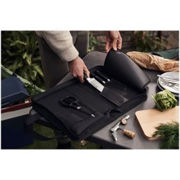 ZWILLING **** VIER STERNE Messer Reiseset, 7-tlg Schwarz Buchenholzbrett