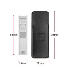 Zwilling TWIN® S Nagelknipser Lederhülle + Alubox Rot + Geschenkverpackung